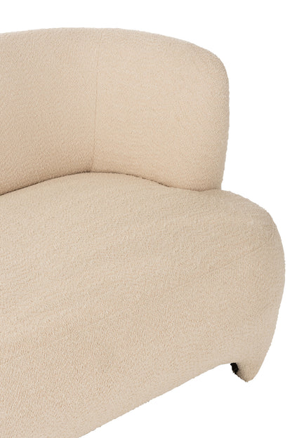 Seat 2/3-Person Knitted Textile/Wood White