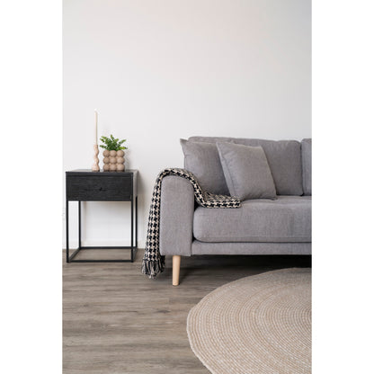 Plaid in Schwarz und Beige 130 x 180 cm