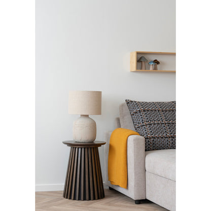 Santos Plaid aus recycelter Baumwolle in Ocker 130 x 170 cm