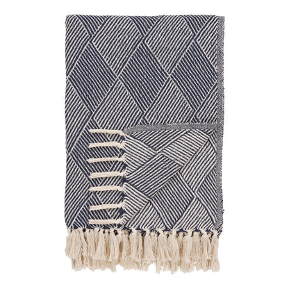 Izmir Plaid in Blau 130 x 180 cm