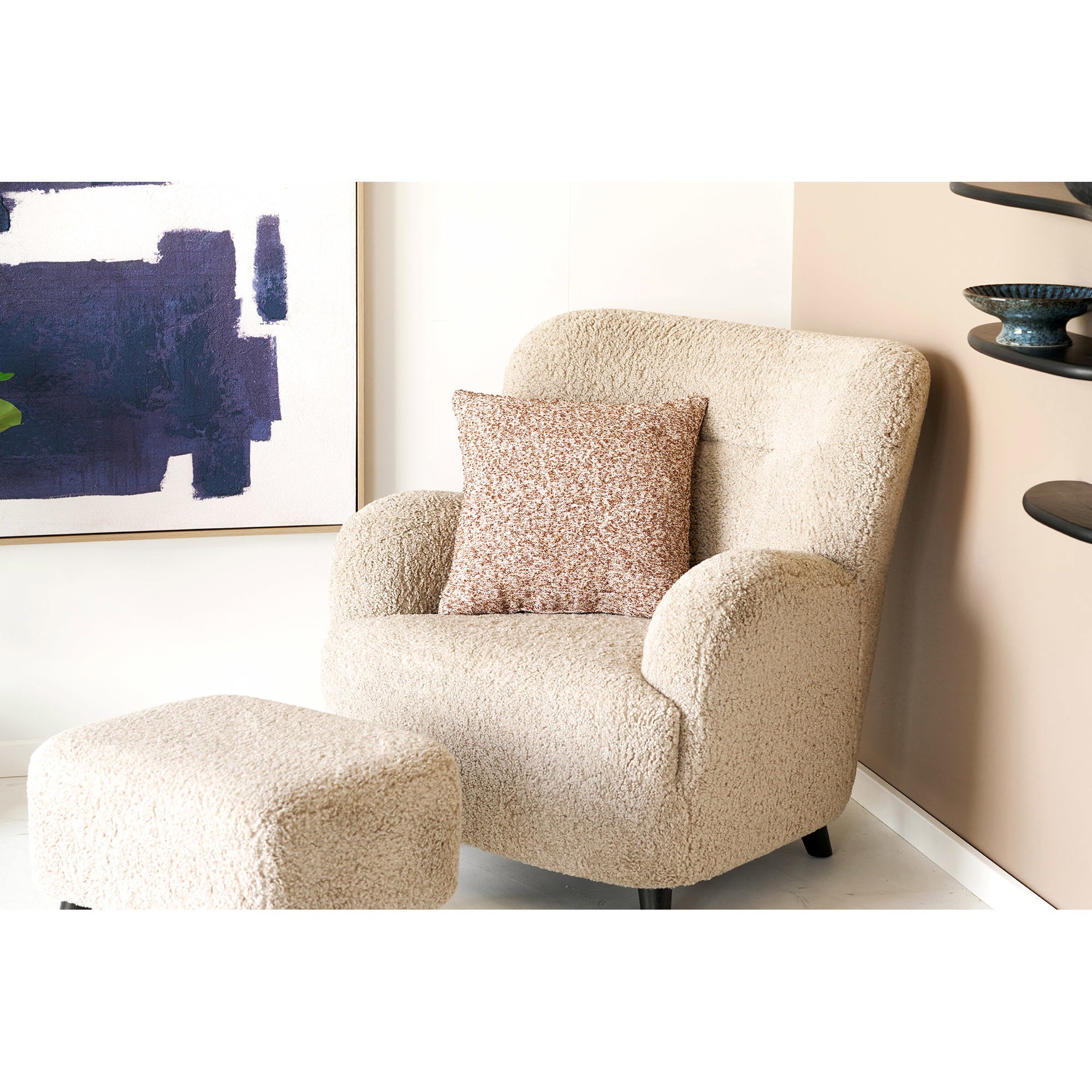 Lamu Kissen - Kissen, braun/beige Mix 45x45cm