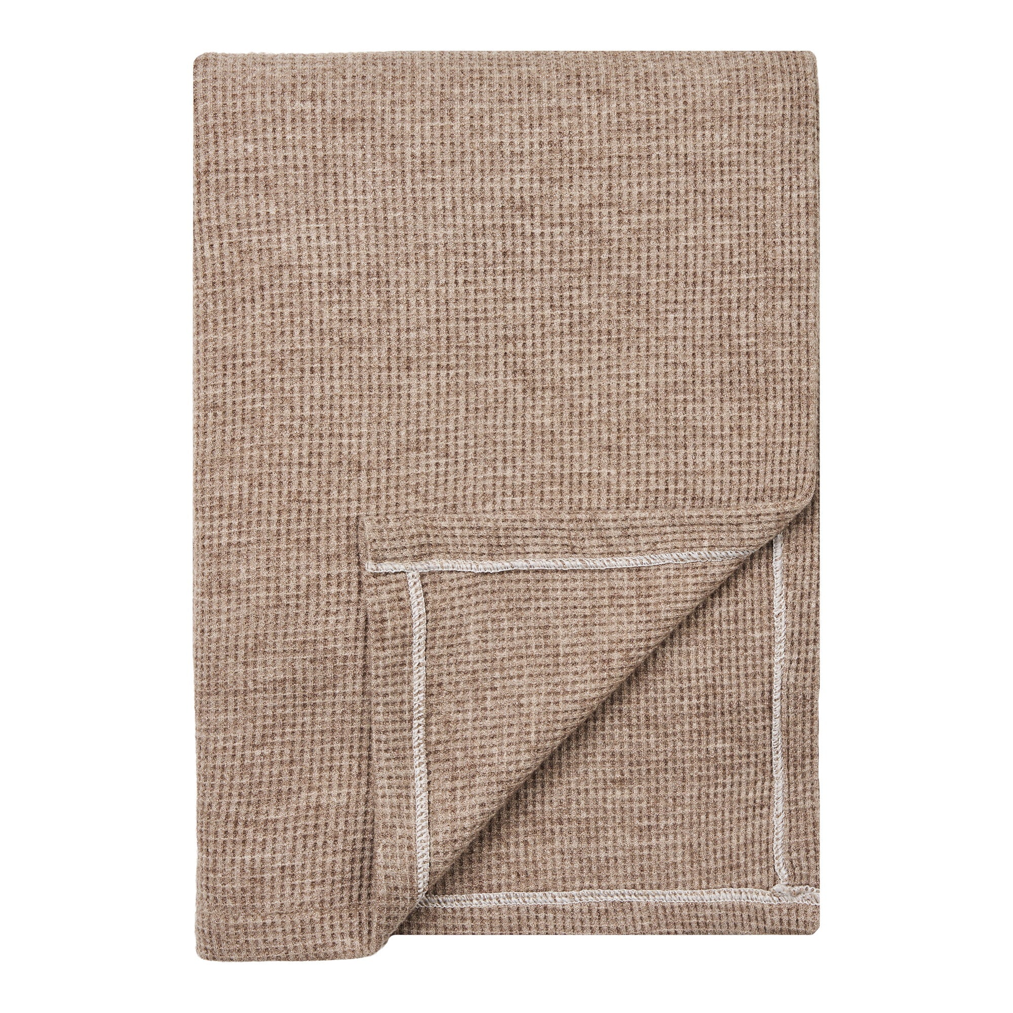 Puno plaid in taupe 130 x 156 cm