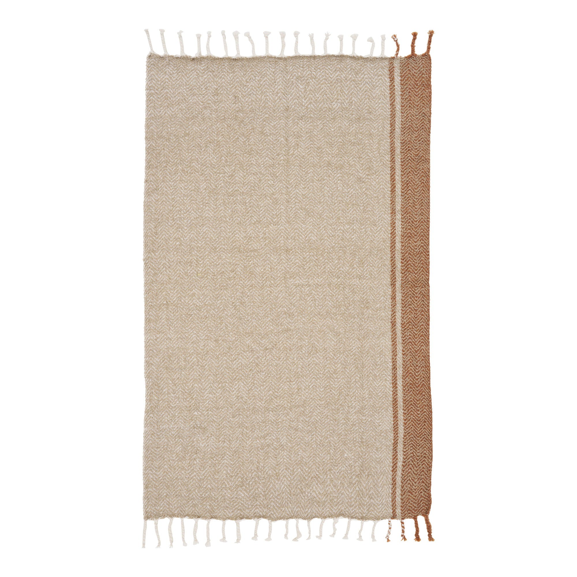 Almora Plaid - Plaid, Beige/Goldorange 130x180 cm