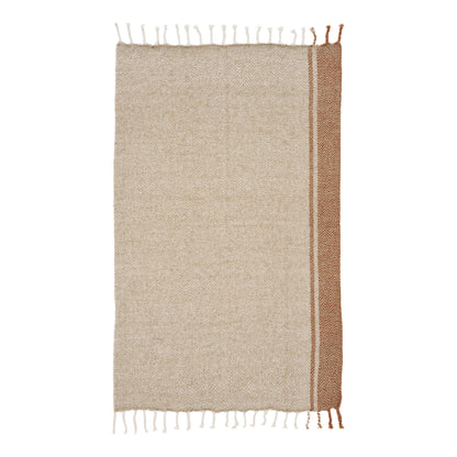 Almora Plaid - Plaid, Beige/Goldorange 130x180 cm