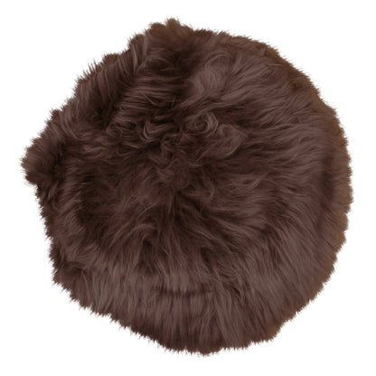 Lammfell-Sitzauflage - Lammfell-Sitzauflage, braun ø35 cm
