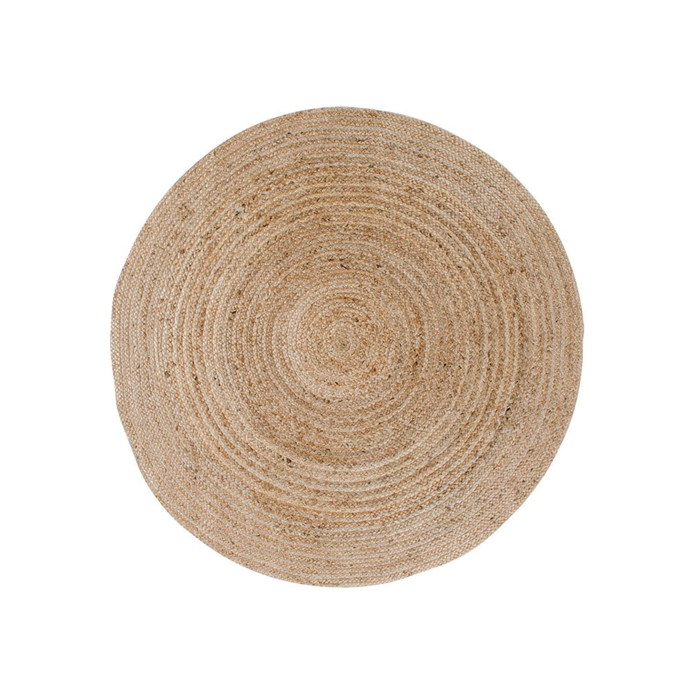 Bombay Rug - Rug, braided jute, natural ø90 cm