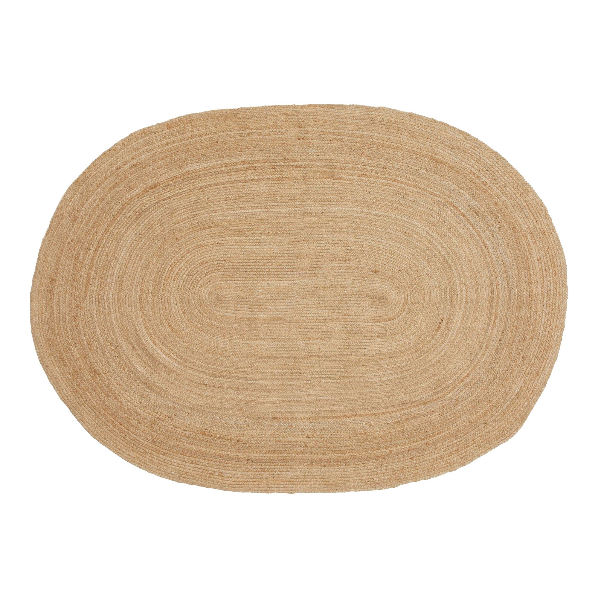 Bombay Rug - Rug, braided jute, natural 140x200 cm