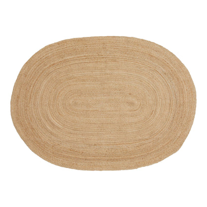 Bombay Rug - Rug, braided jute, natural 140x200 cm