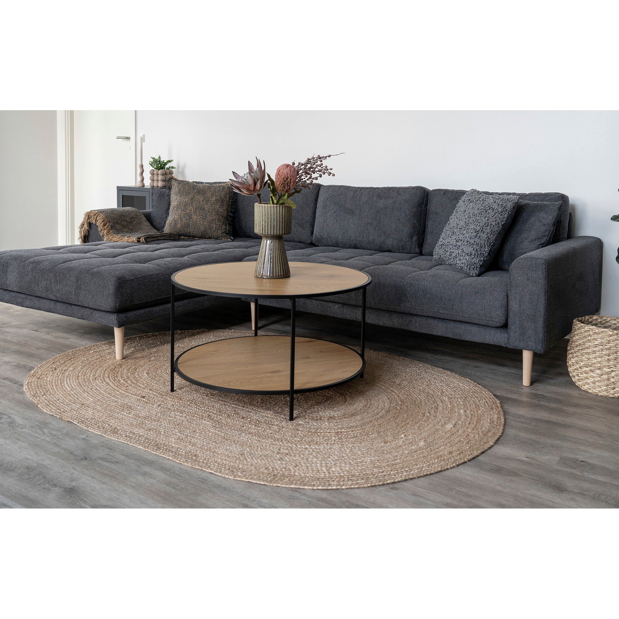 Bombay Rug - Rug, braided jute, natural 140x200 cm