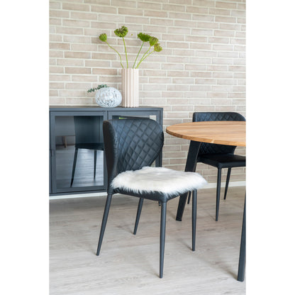 Lammfell-Sitzauflage Kunstfell - Lammfell-Sitzauflage Kunstfell, elfenbein 40x40 cm