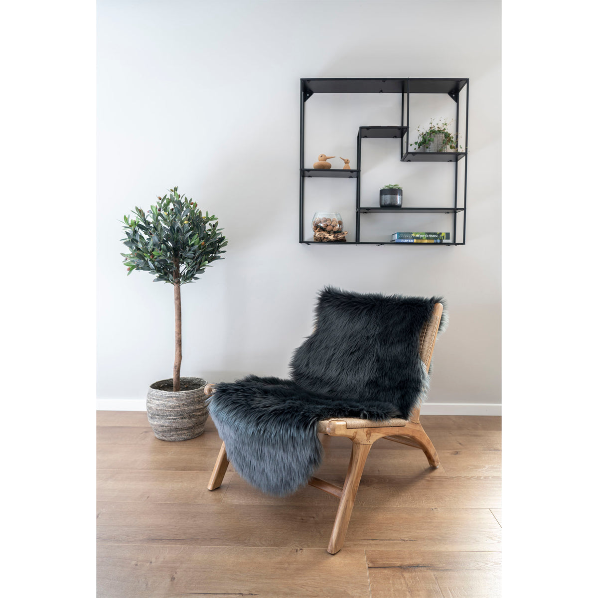 Lammfellimitat - Lammfellimitat, grau 60x180 cm