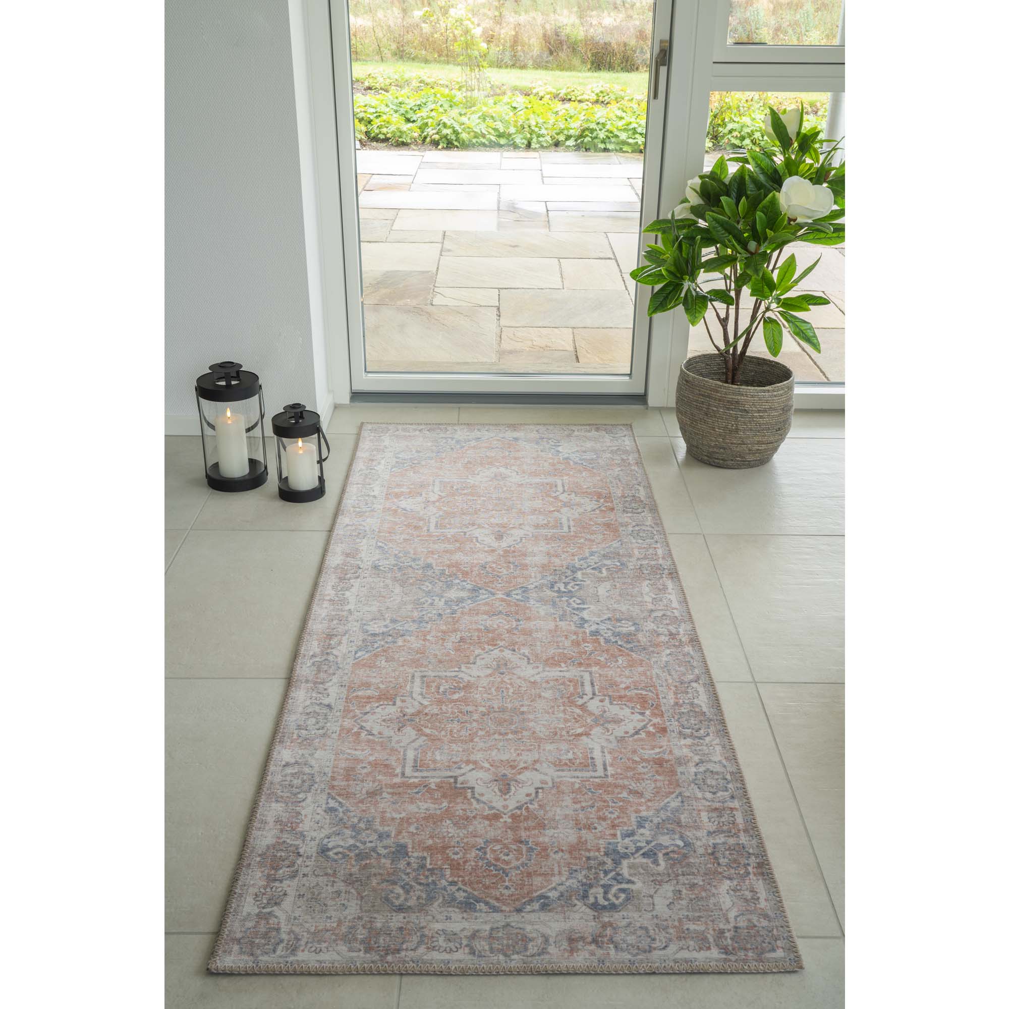 Havana Hallway Runner - Hallway Runner, orange/blue 80x200 cm