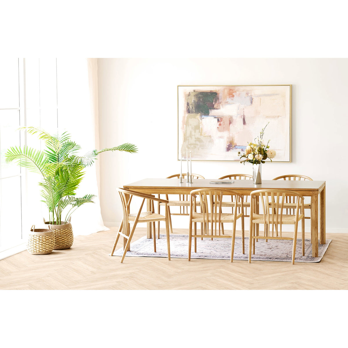 Vloerkleed Havana – polyester, gebroken wit met beige en blauw, 160x230 cm