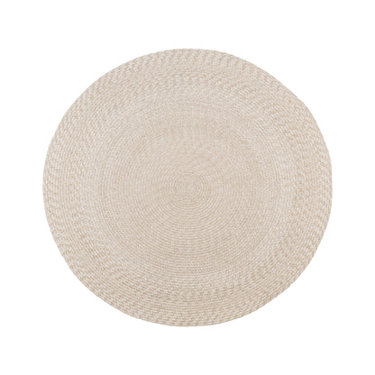 Menorca Teppich - Teppich, 100 % recycelter Kunststoff, Sand ø120 cm