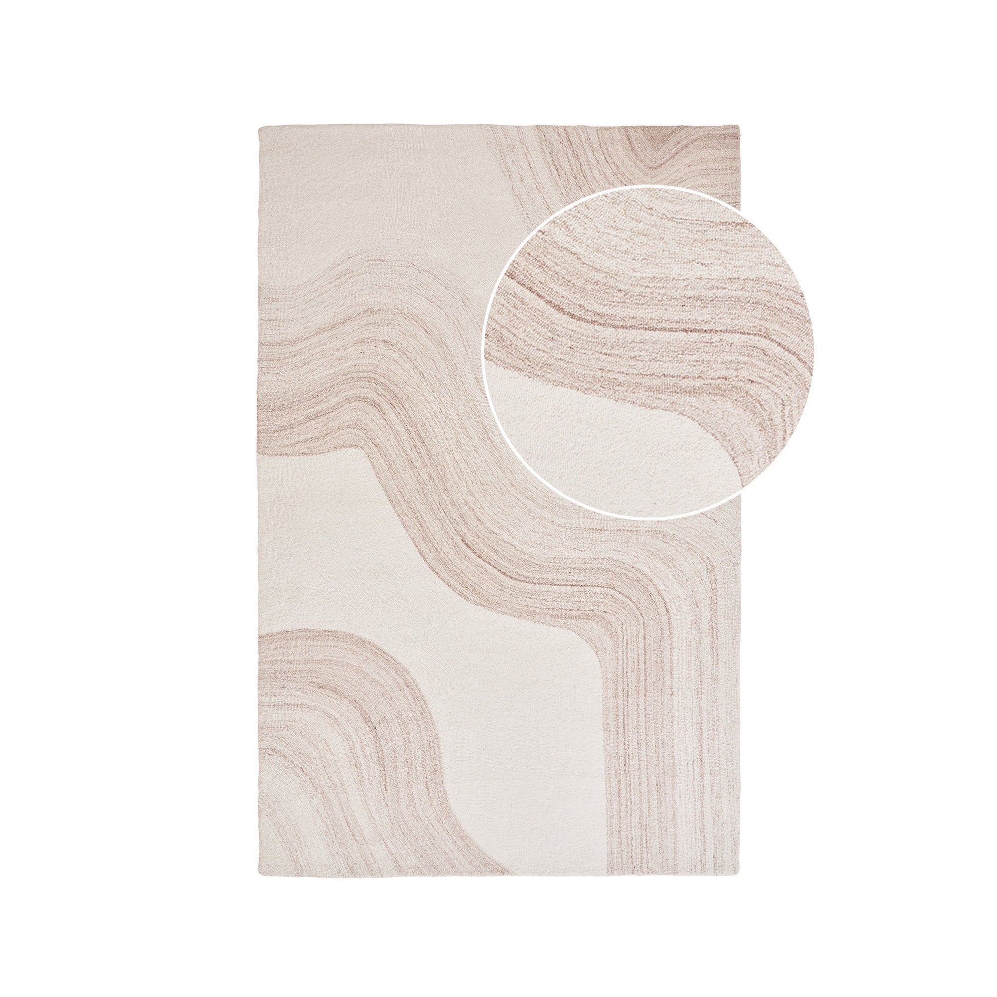 Surat Rug - Rug, hand tufted, light brown/ivory 160x230 cm