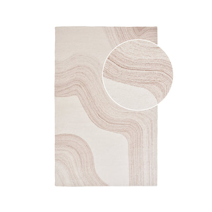 Surat Teppich - Teppich, handgetuftet, hellbraun/elfenbein 160x230 cm
