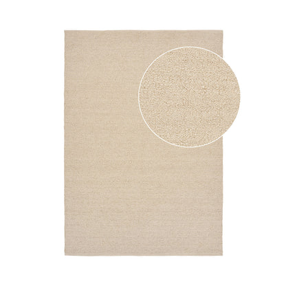 Vloerkleed Bela – handgeweven wol, beige, 160x230 cm