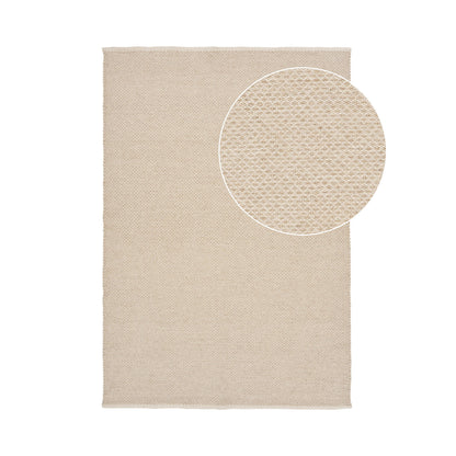 Vloerkleed Gaya – handgeweven wolmix, beige, 160x230 cm