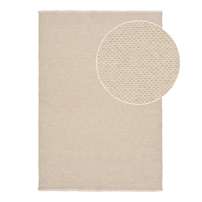 Vloerkleed Gaya – handgeweven wol, beige, 200x300 cm