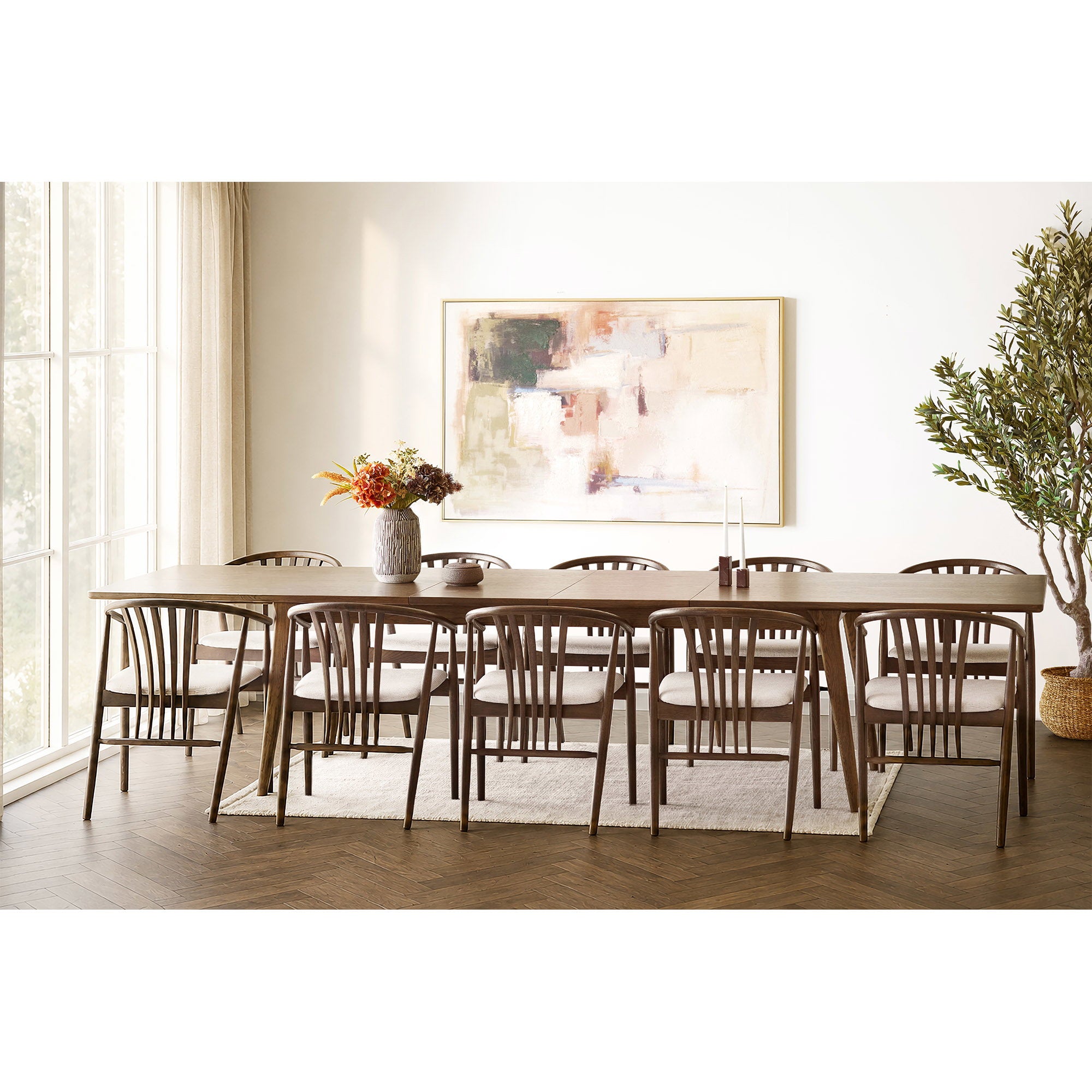Vloerkleed Gaya – handgeweven wol, beige, 200x300 cm