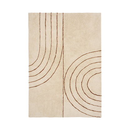 Tampa Rug - Teppich, Baumwolle mit Print, beige 160x230 cm