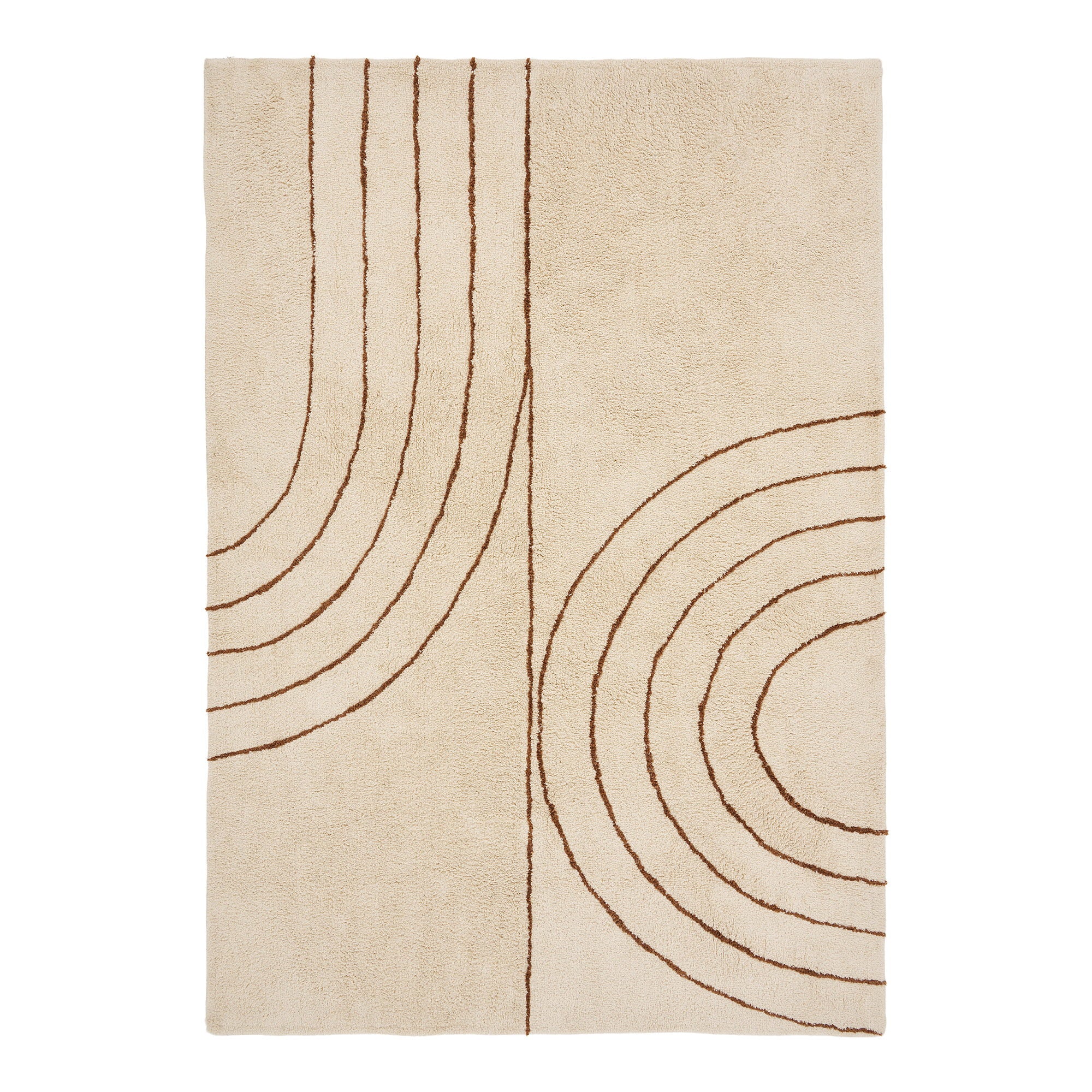 Tampa Teppich - Teppich, Baumwolle mit Druck, beige 200x300 cm