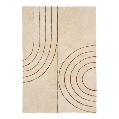 Tampa Teppich - Teppich, Baumwolle mit Druck, beige 200x300 cm