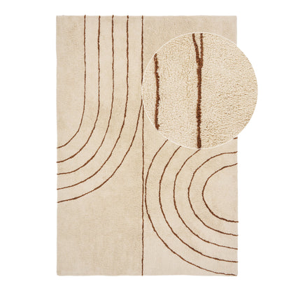 Tampa Teppich - Teppich, Baumwolle mit Druck, beige 200x300 cm