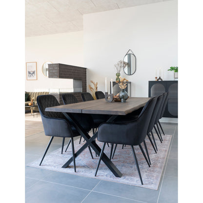 Trapani Mirror - Mirror, steel/artificial leather, black 35x60 cm