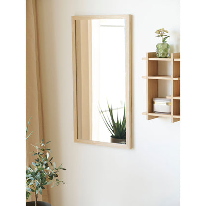 Scottsdale Wandspiegel – Wandspiegel, Holzrahmen, Natur 45x75 cm