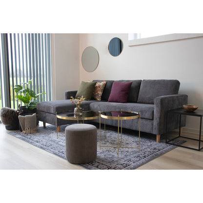 Jersey Spiegel - Spiegel, Stahl, Messing-Optik ø60 cm