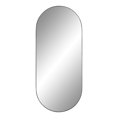 Jersey Mirror - Mirror, steel, black 35x80 cm