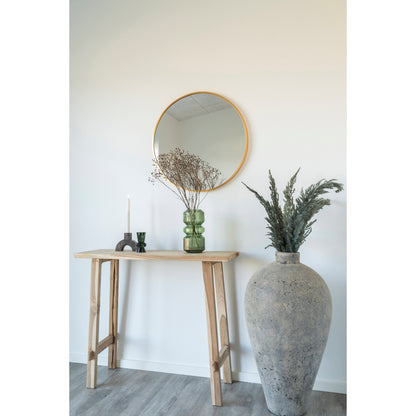 Madrid Mirror - Mirror, aluminium, brass look ø60 cm