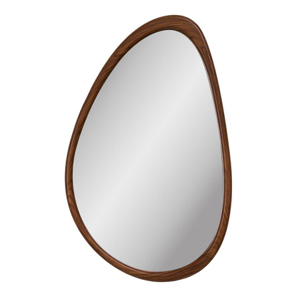 Luxon Mirror – Spiegel, organische Form, Holzoptik, 50x80 cm