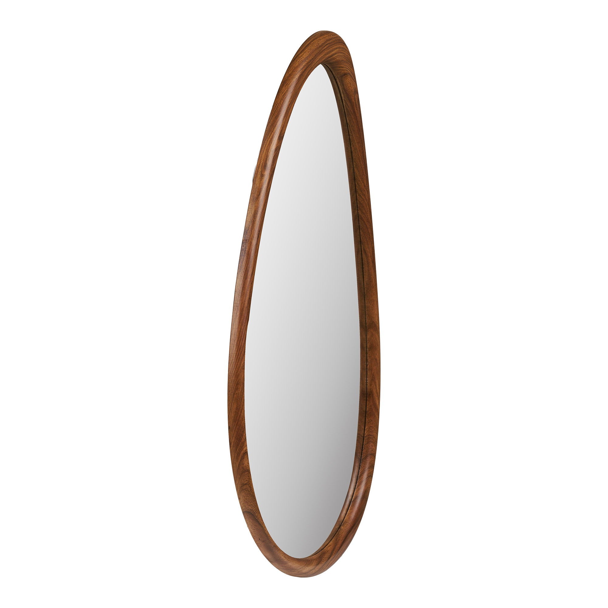 Luxon Mirror – Spiegel, organische Form, Holzoptik, 50x80 cm