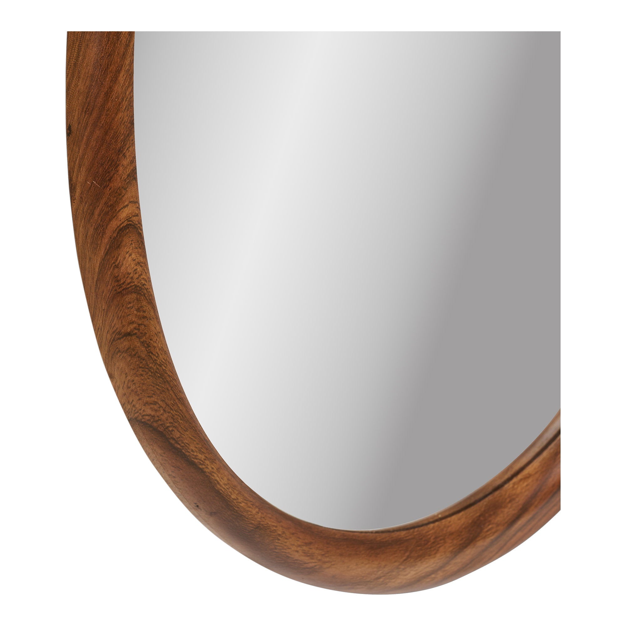 Luxon Mirror – Spiegel, organische Form, Holzoptik, 50x80 cm