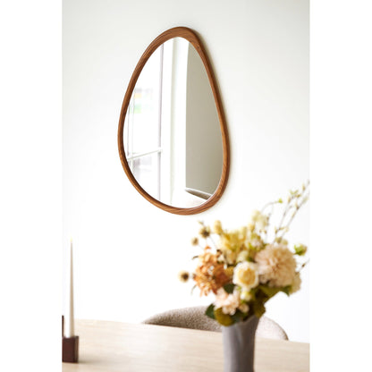 Luxon Mirror – Spiegel, organische Form, Holzoptik, 50x80 cm