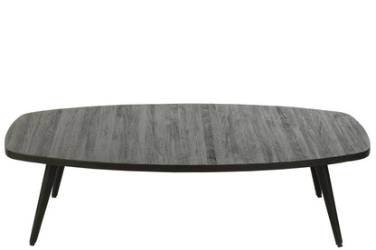 Coffee Table Rectangular Recycle Teak Black