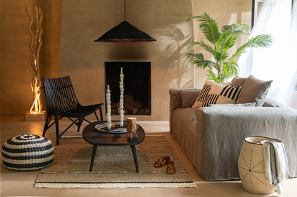 Coffee Table Rectangular Recycle Teak Black