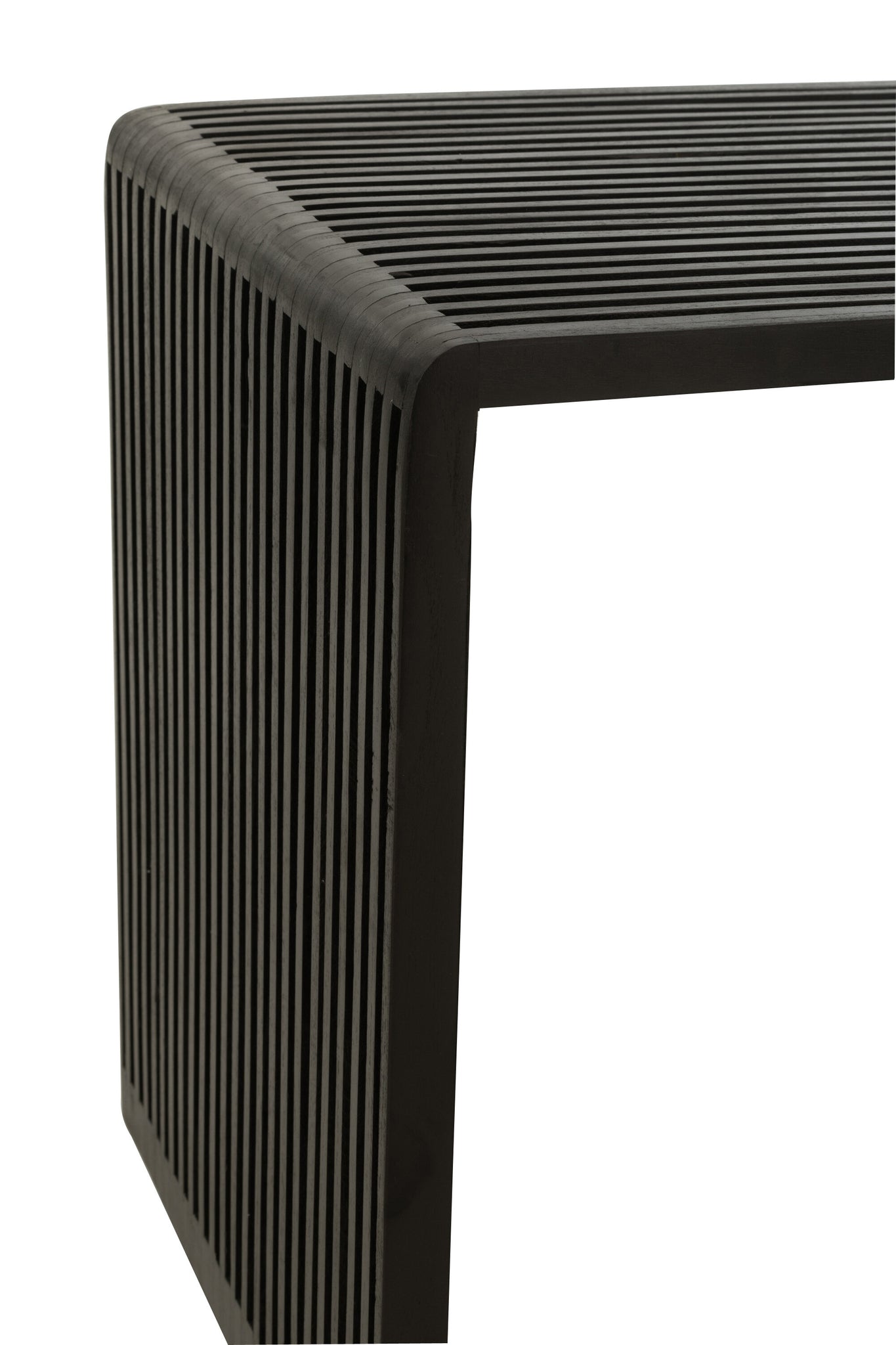 2er-Set Couchtische, kubisch, recyceltes Teakholz, schwarz