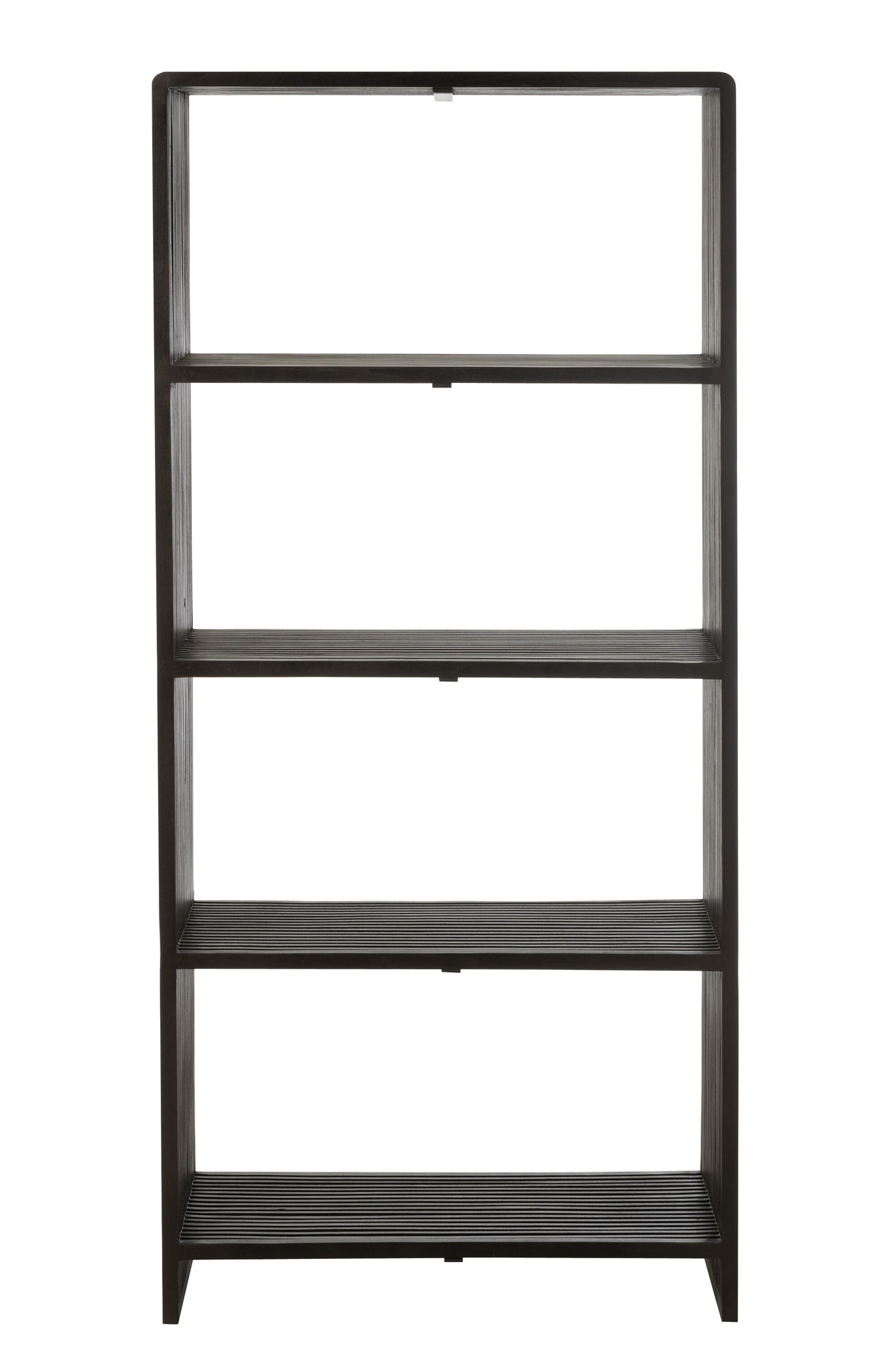 Bookcase 4 Shelves Recycle Teak Black