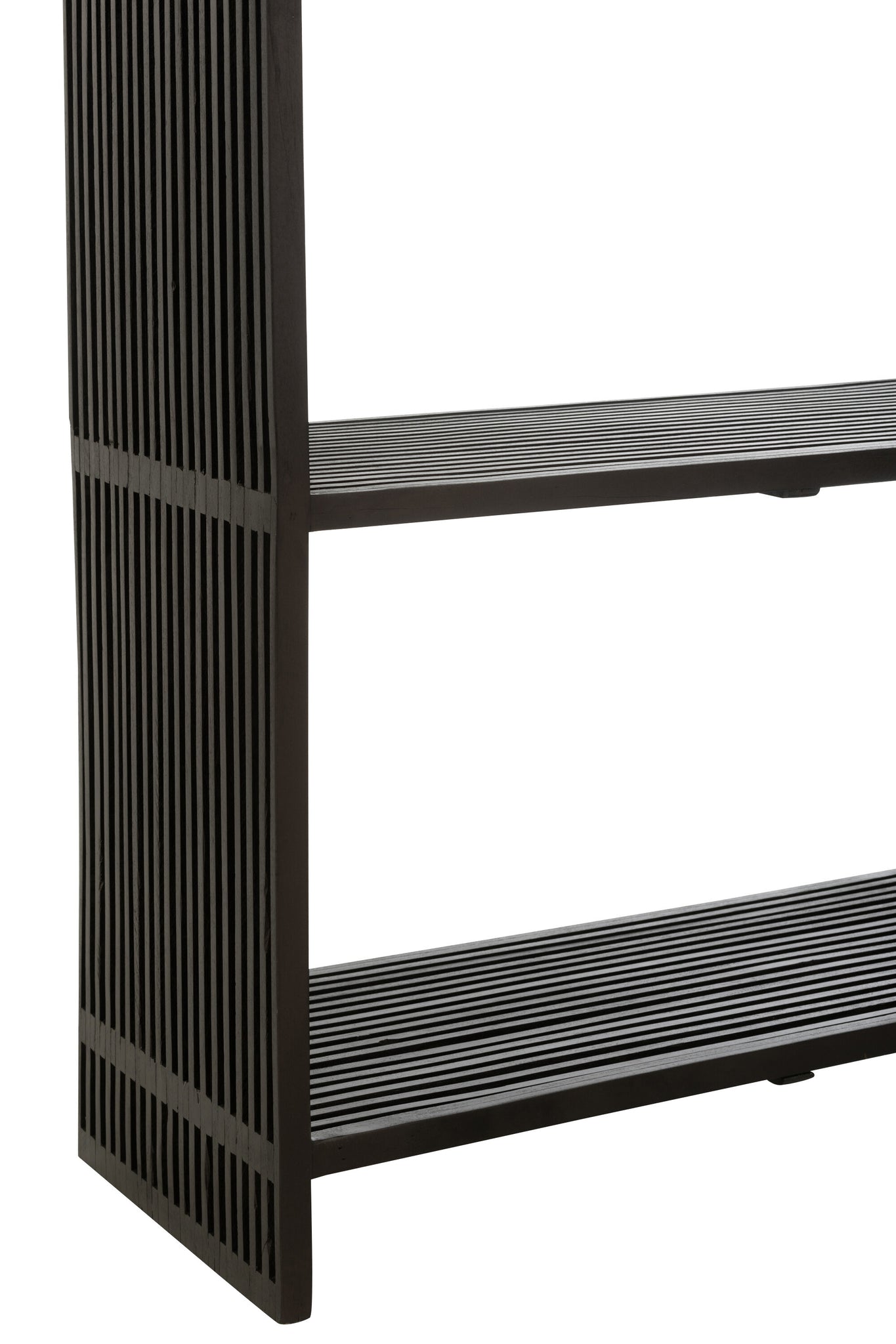 Bookcase 4 Shelves Recycle Teak Black