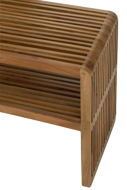 Set di 2 console con ripiano in teak riciclato naturale