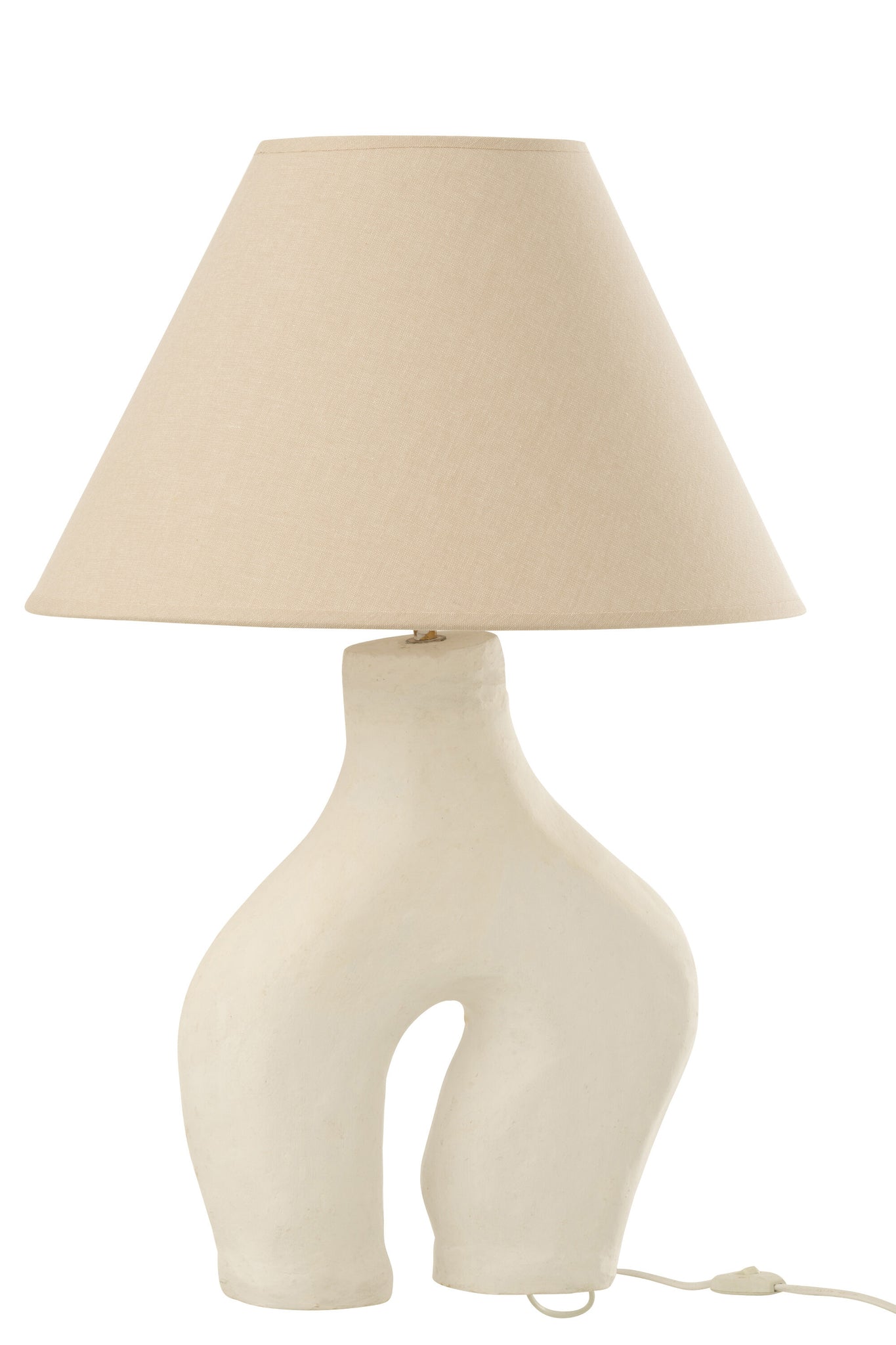 Lamp + Shade Legs Paper Mache White