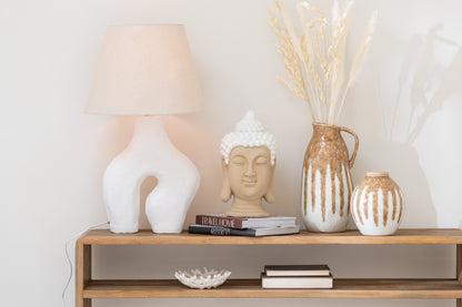 Lamp + Shade Legs Paper Mache White