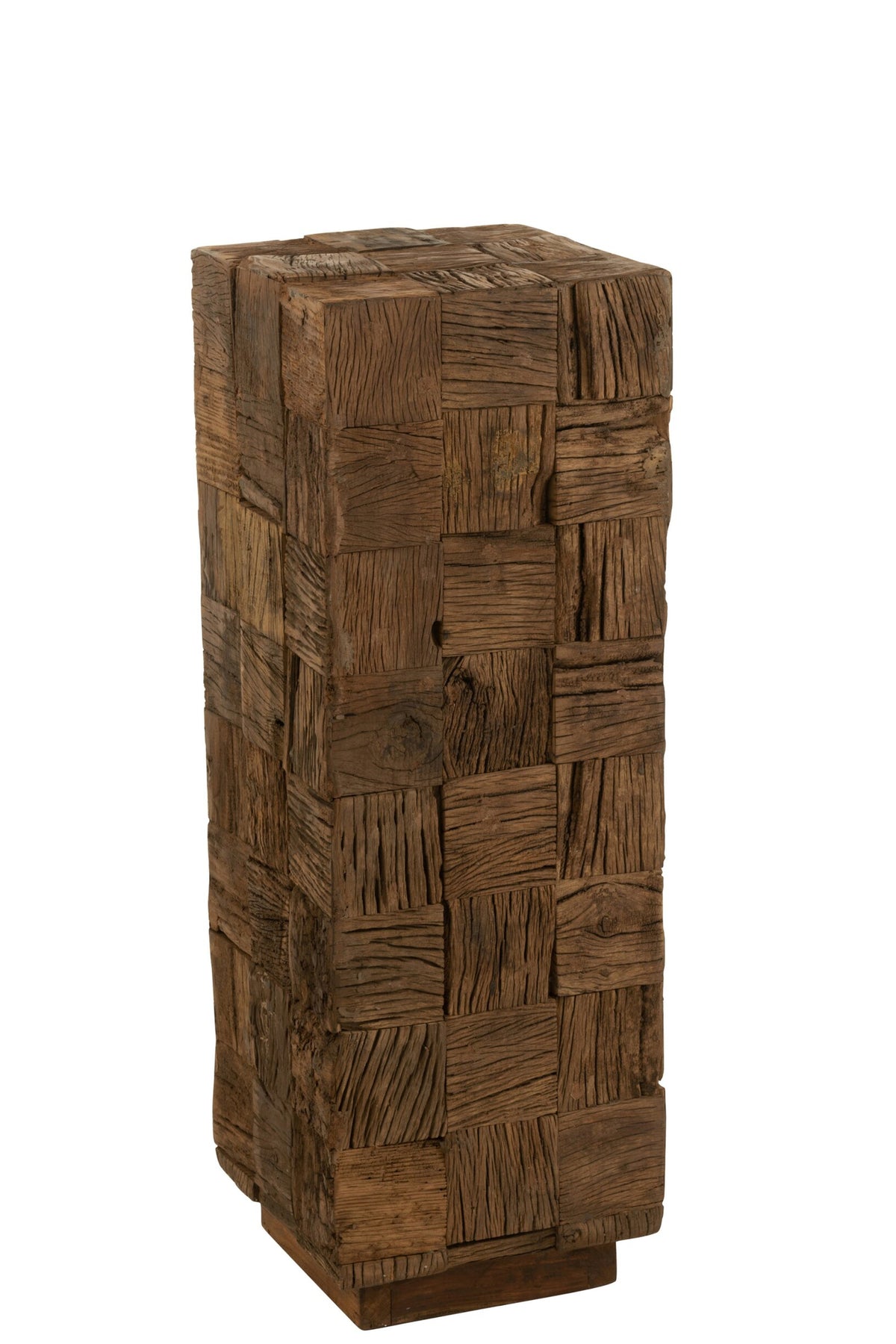 Vela de pilar madera natural mediana