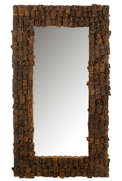 MIRROR SYMA RECYLCED WOOD/MIRROR NATURAL LARGE