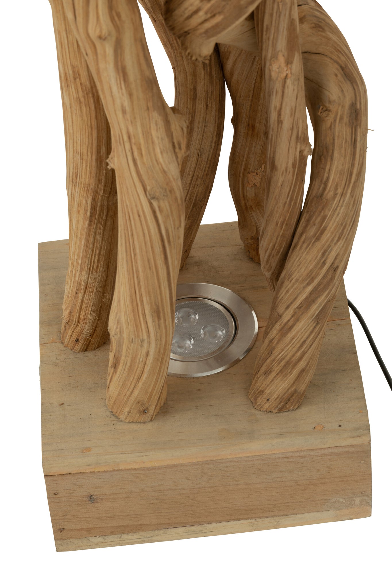 Table Lamp Intertwined Branches Wood Natural