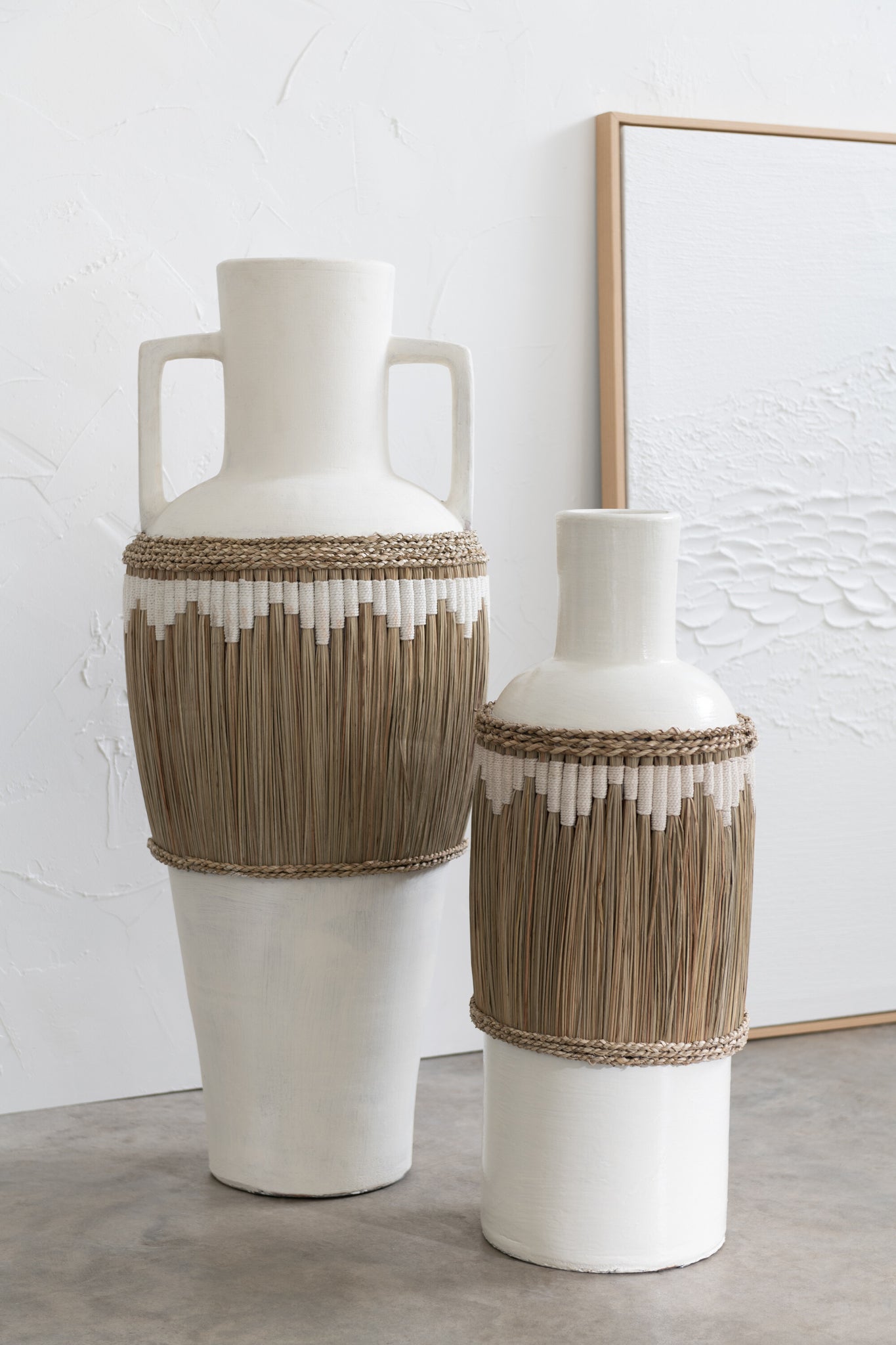 Vase Pattern Terracota/Seagrass White/Natural