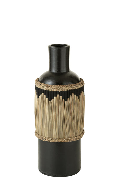 Vase Pattern Terracota/Seagrass Black/Natural